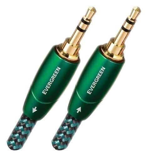 Angle. AudioQuest - Evergreen 26.2' 3.5mm-to-3.5mm Interconnect Cable - Green.