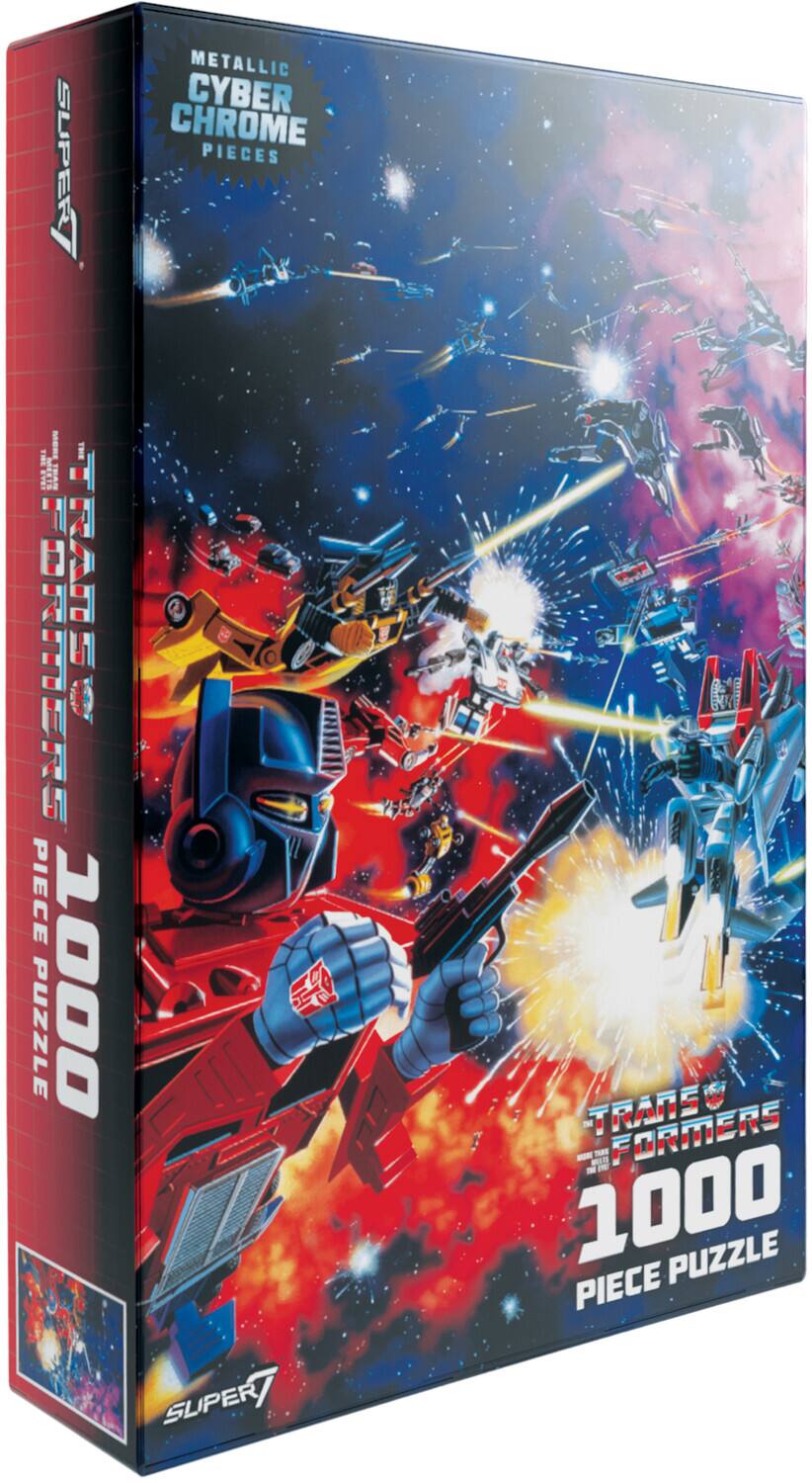 SUPER FORMERS TRANSO PIECE PUZZLE 1000 METALLIC CYBER CHROME PIECES A SUPERY T TRANSO FORMERS - T - - 1000 PUZZLE PIECE