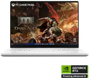 ASUS - ROG Zephyrus G14 14" OLED 3K 120Hz Gaming Laptop - AMD Ryzen 9 270 - 16GB LPDDR5X - GeForce RTX 5060 - 1TB SSD - Platinum White