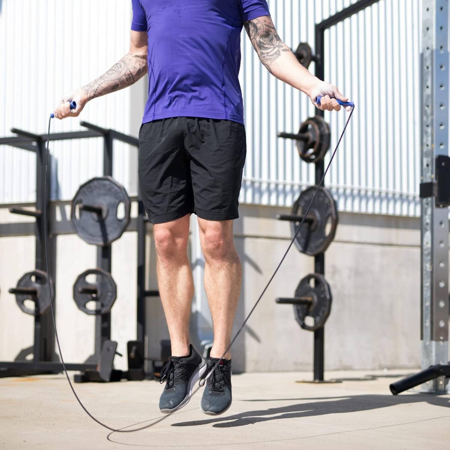Alt View 3. Power Systems - Speed Jump Rope (10 ft), Lightweight Exercise Rope for Cardio, Skipping & Fitness - Black.