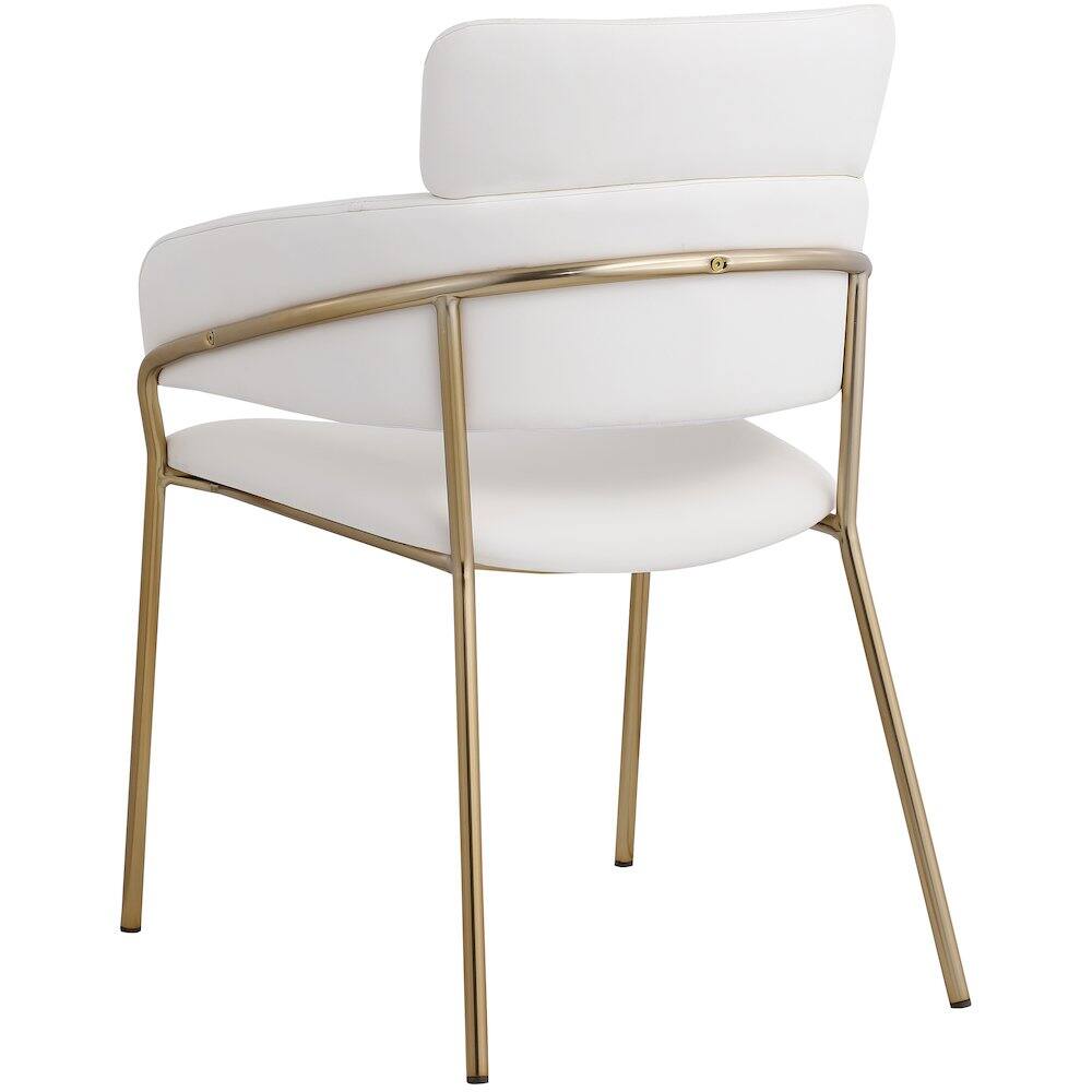 Alt View 1. Meridian Furniture - Yara Cream Vegan Leather Dining Chair, Set of 2 - Beige.