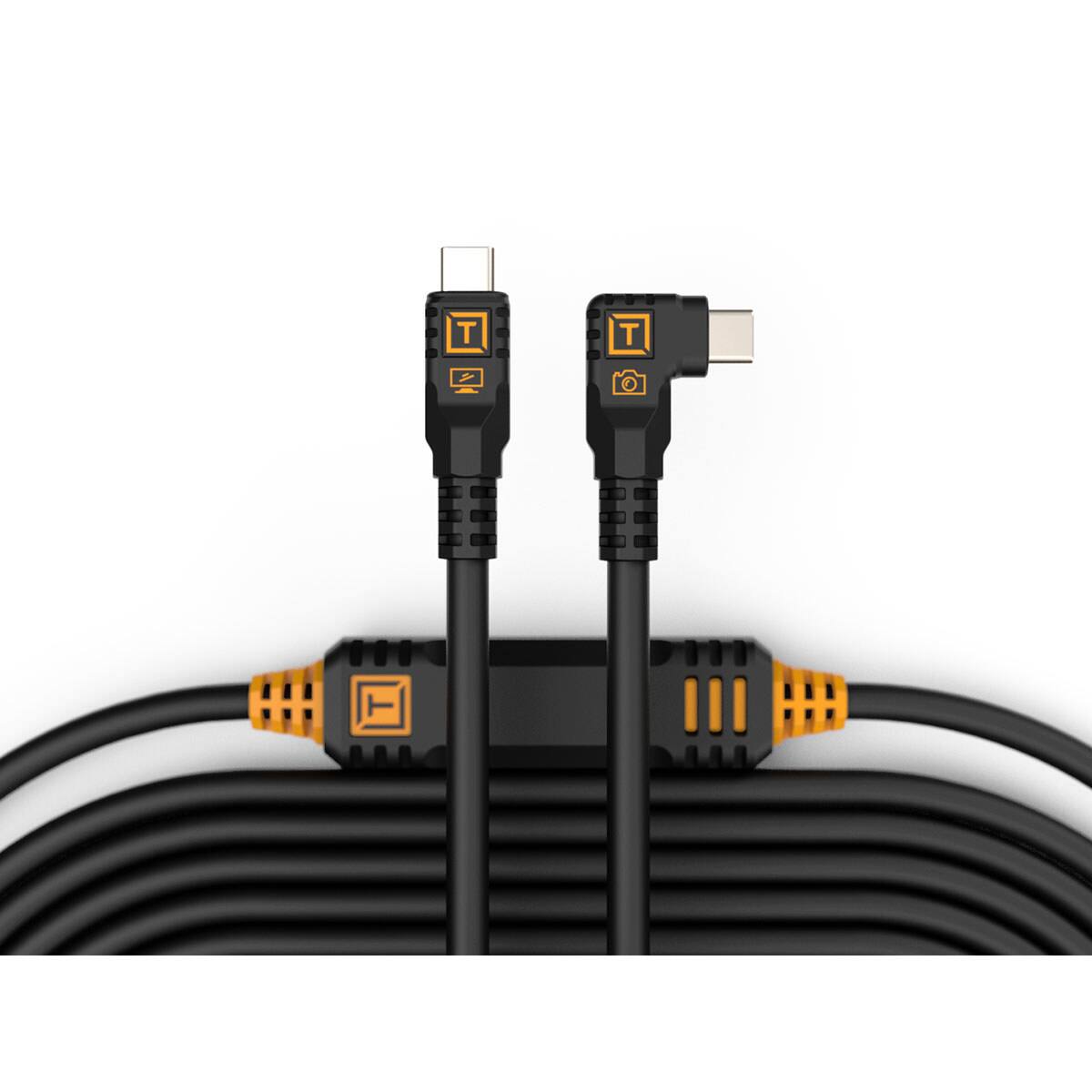 Tether Tools TetherPro Optima 10G 15' USB C Straight to USB C Right ...