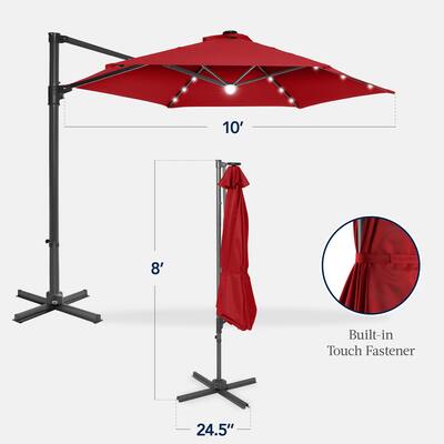 best choice products 10ft offset hanging market patio umbrella Outdoor w/ Easy Tilt Adjustment Do not use without umbrella base weights Best Choice Products 10ft 360