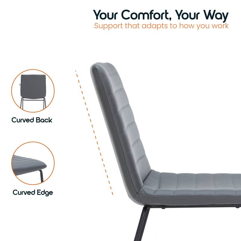 Your Comfort, Your Way  
Support that adapts to how you work  

Curved Back  
Curved Edge