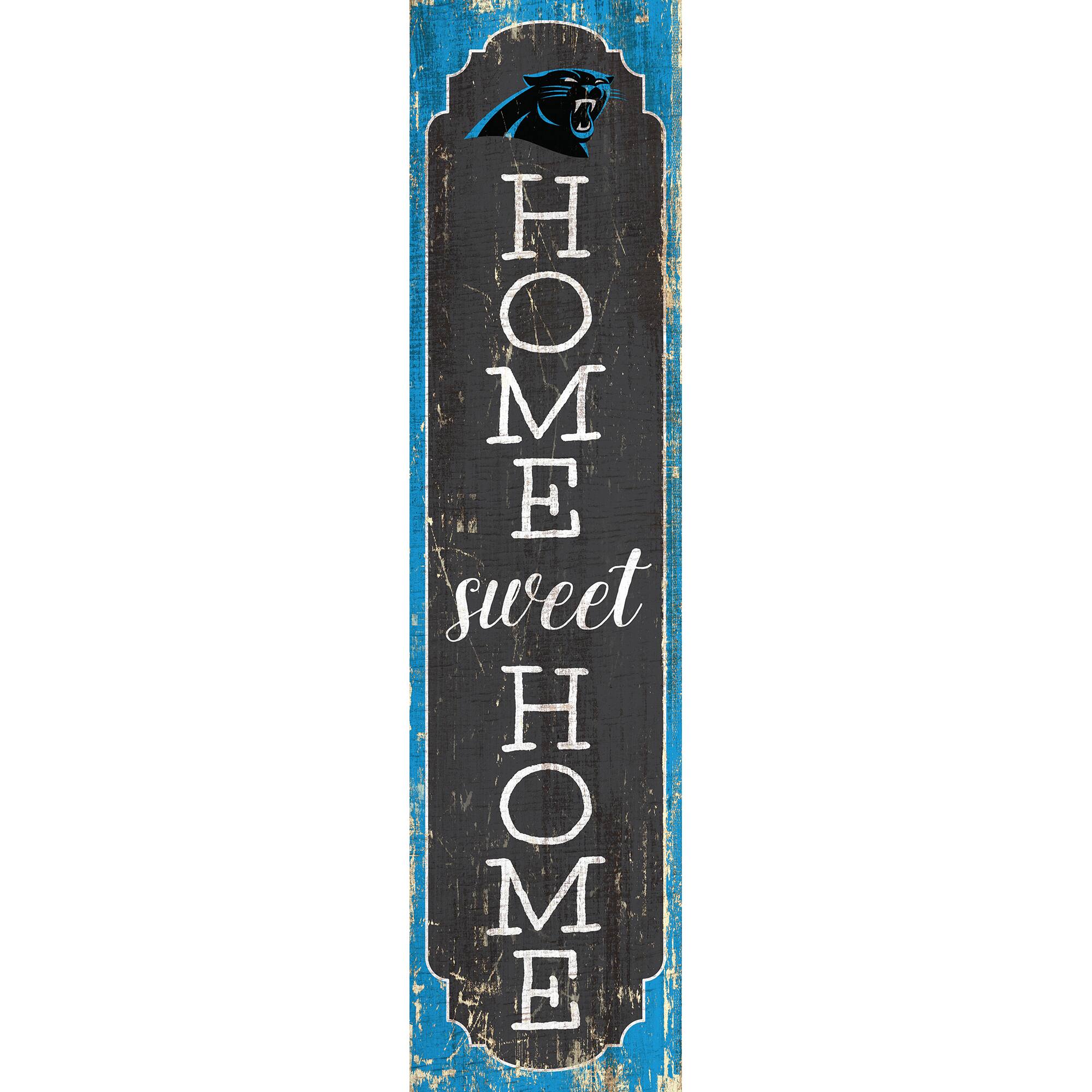 Carolina Panthers 24" Home Sweet Home Leaner Sign