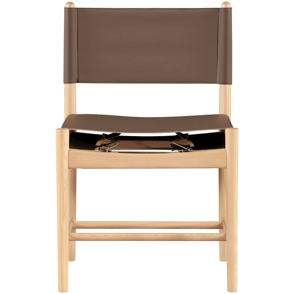 Alt View 2. Meridian Furniture - Rawlins Brown Vegan Leather Upholstered Dining Chair, Set of 2 - Brown.