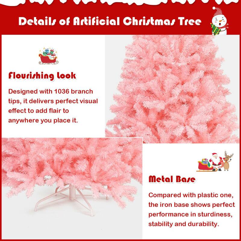 Details of Artificial Christmas Tree

flourishing look
Designed with 1036 branch tips, it delivers perfect visual effect to add flair to anywhere you place it.

Metal Base
Compared with plastic one, the iron base shows perfect performance in sturdiness, stability and durability.