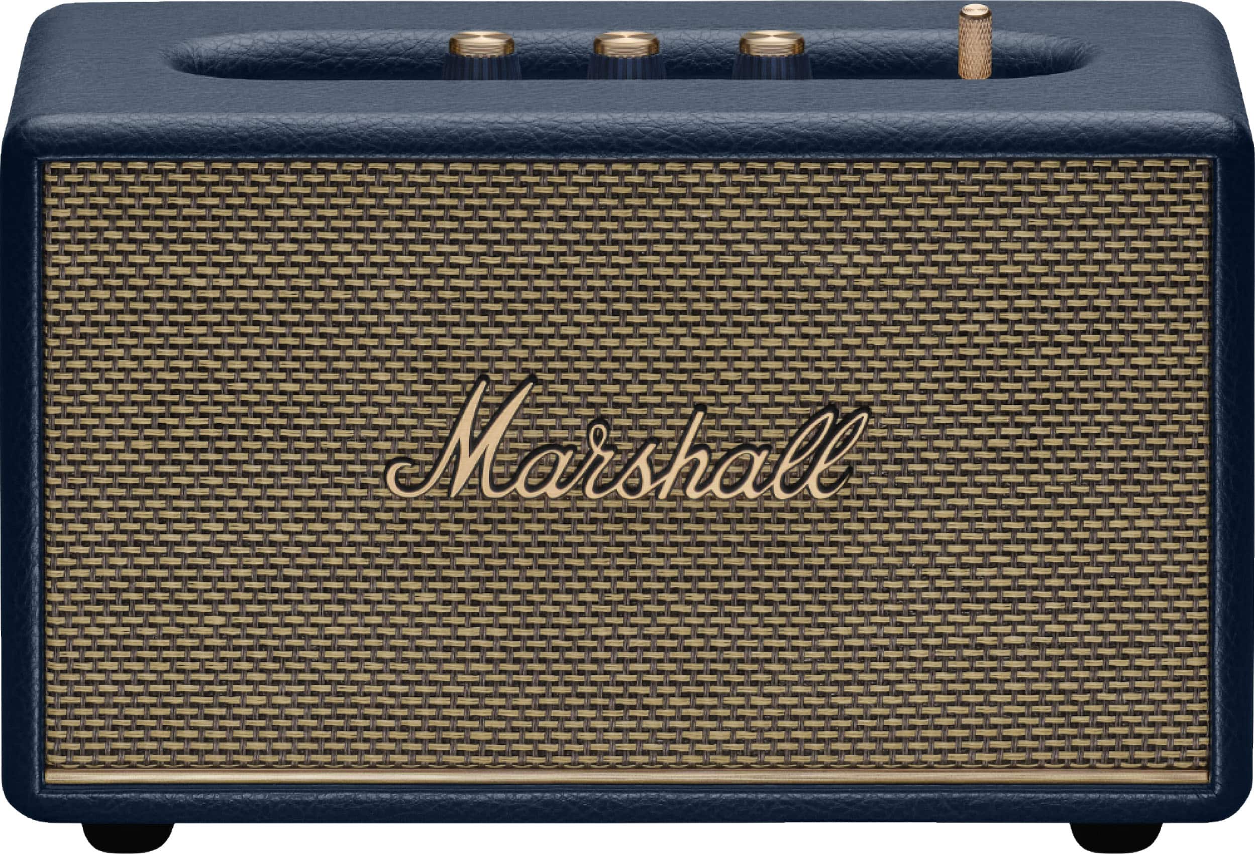 Marshall - Acton III Bluetooth Home Speaker with Bass / Treble / Volume Controls and 3.5 mm Auxiliary Input - Midnight Blue - Front_Zoom