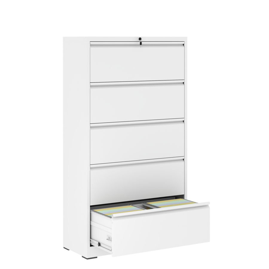 Box Filing System Front Loading GOODSILO Steel Lateral Filing Cabinet with Locking System for Legal ...