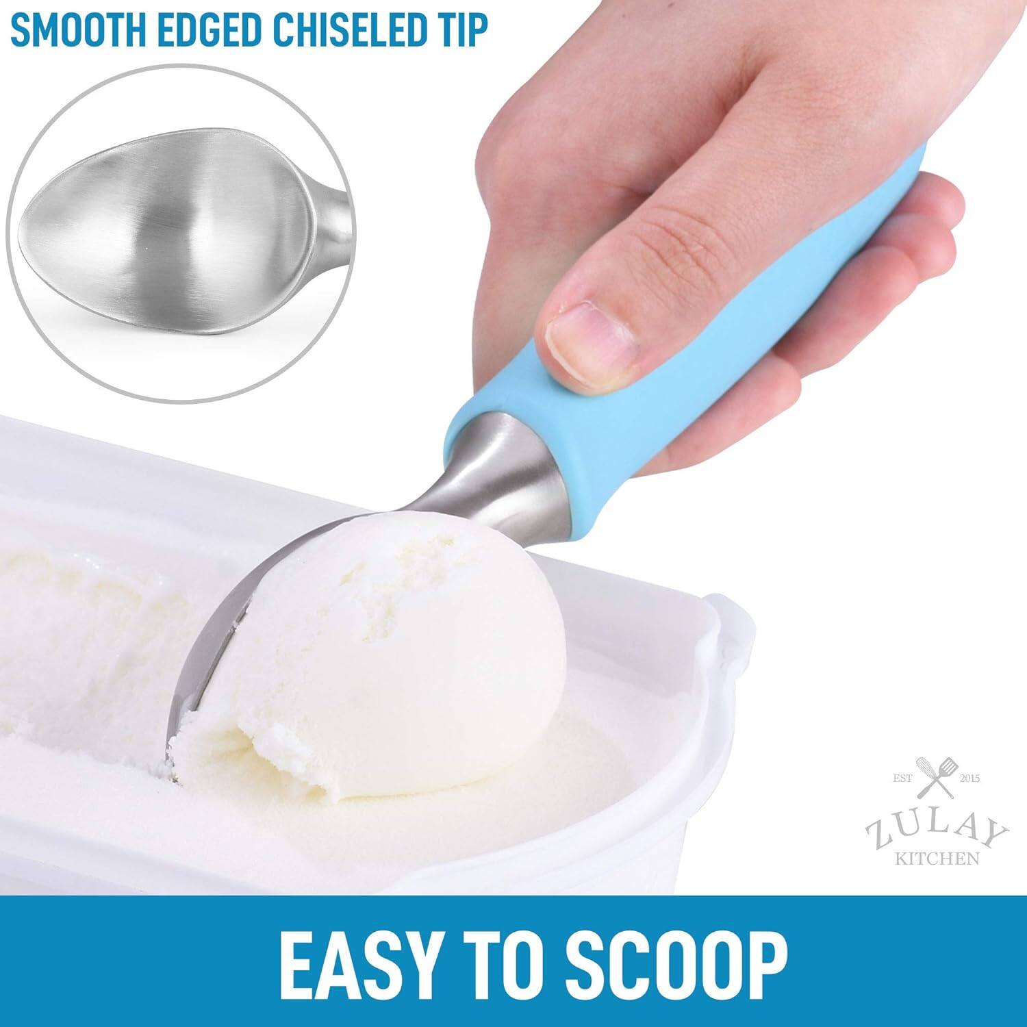 SMOOTH EDGED CHISELED TIP

EASY TO SCOOP

ZULAY KITCHEN
EST 2015