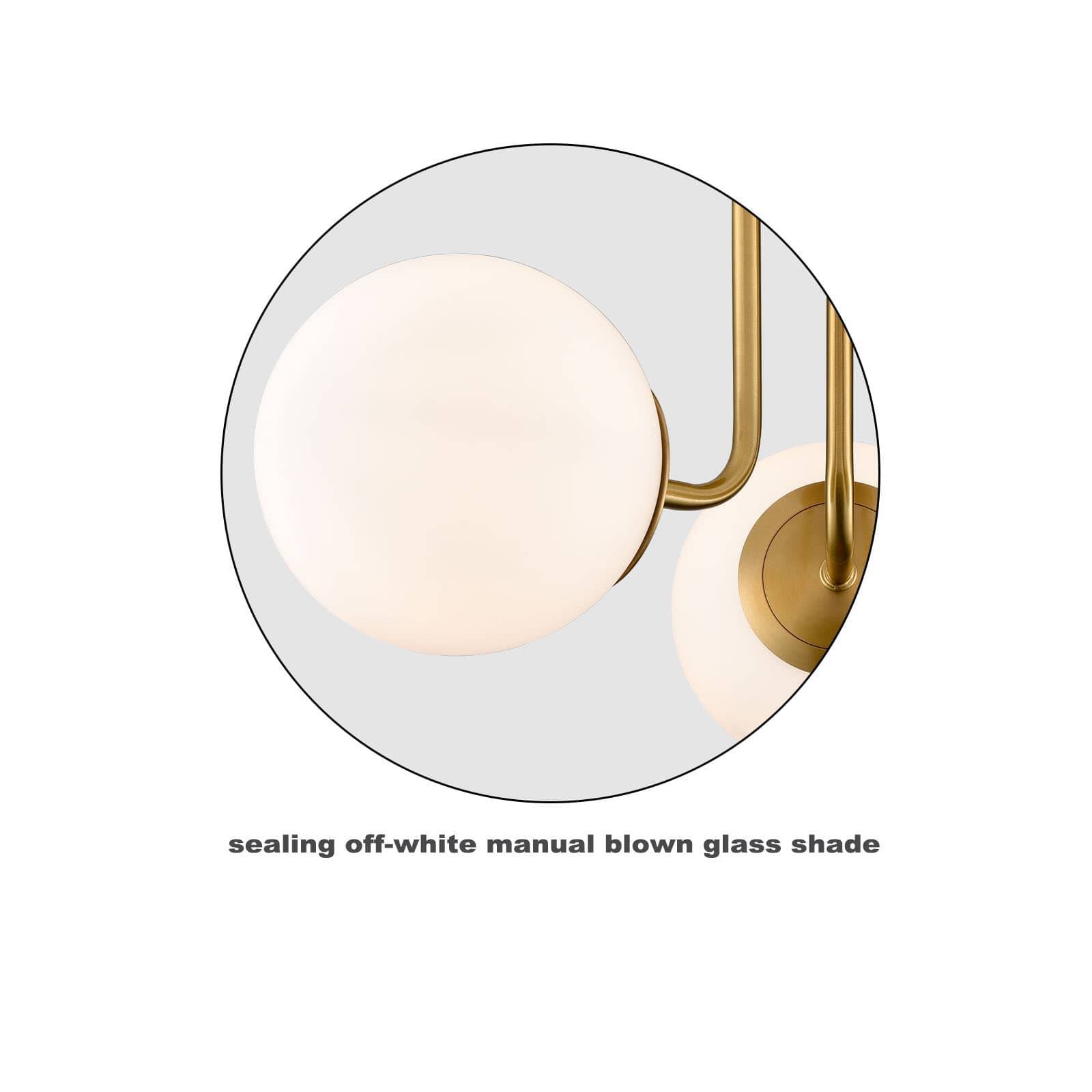 sealing off-white manual blown glass shade