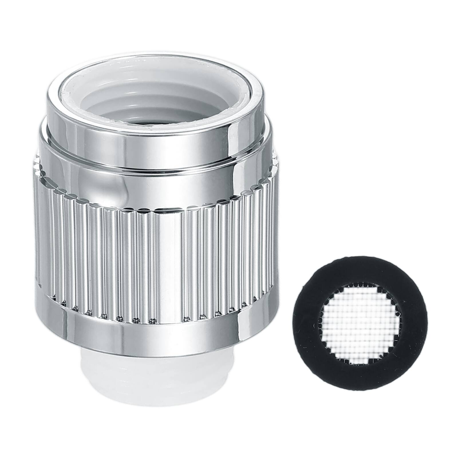 Front. Unique Bargains - G1/2" Water Flow Control Valve, 1pc Shower Head Shut Off Valve w/ Sealing Mesh Gasket for Shower Arm Handheld - Silver.