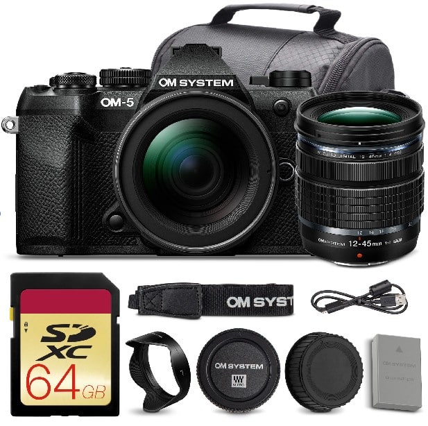 OM System - OM-5 Mark II Mirrorless Camera with 12-45mm f/4 PRO Lens Bundle + 64GB Card + Bag price history on PriceWatchPro
