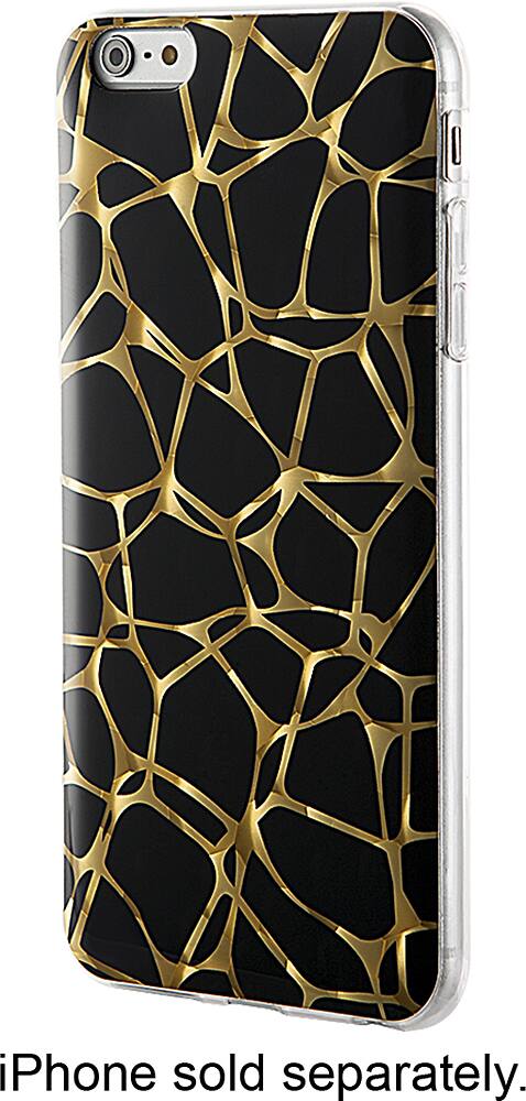 Front. Dynex™ - Case for Apple® iPhone® 6 Plus - Black/Gold.