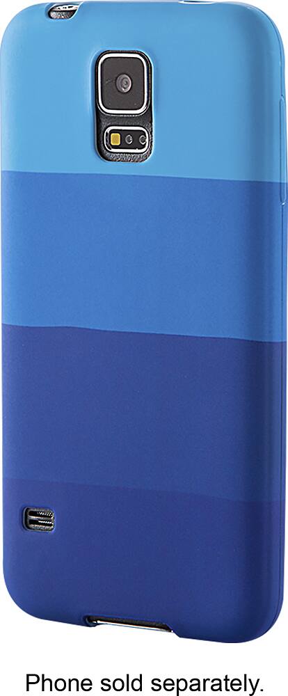 Front. Dynex™ - Soft Shell Case for Samsung Galaxy S 5 Cell Phones - Blue.