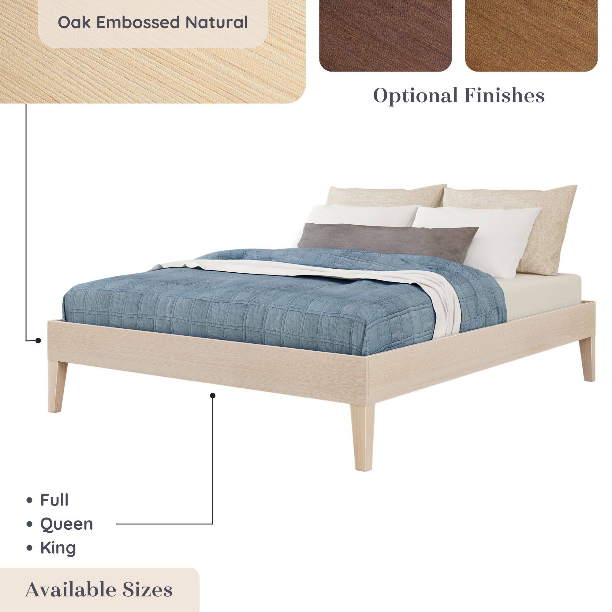 Oak Embossed Natural

Optional Finishes

Available Sizes
- Full
- Queen
- King