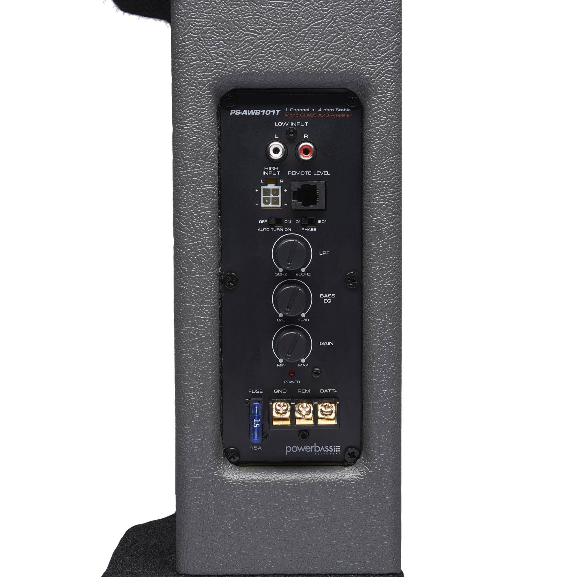 Channel 4 chn mato PSAWB101T ono CLASE AB Ameater LOW INPUT L H  INPUT HEMOTE LEVEL - . OFF d - 1r ALITO TLFEU n PSAE LE 5 200 BASS E0 Cm D GAI - - AvEN FLE U LEM AT T 5 1hA powerbass!!!
