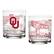 Front. Indigo Falls - Oklahoma Sooners Two-Pack 14oz. Campus Line Art Glass - Multicolor.