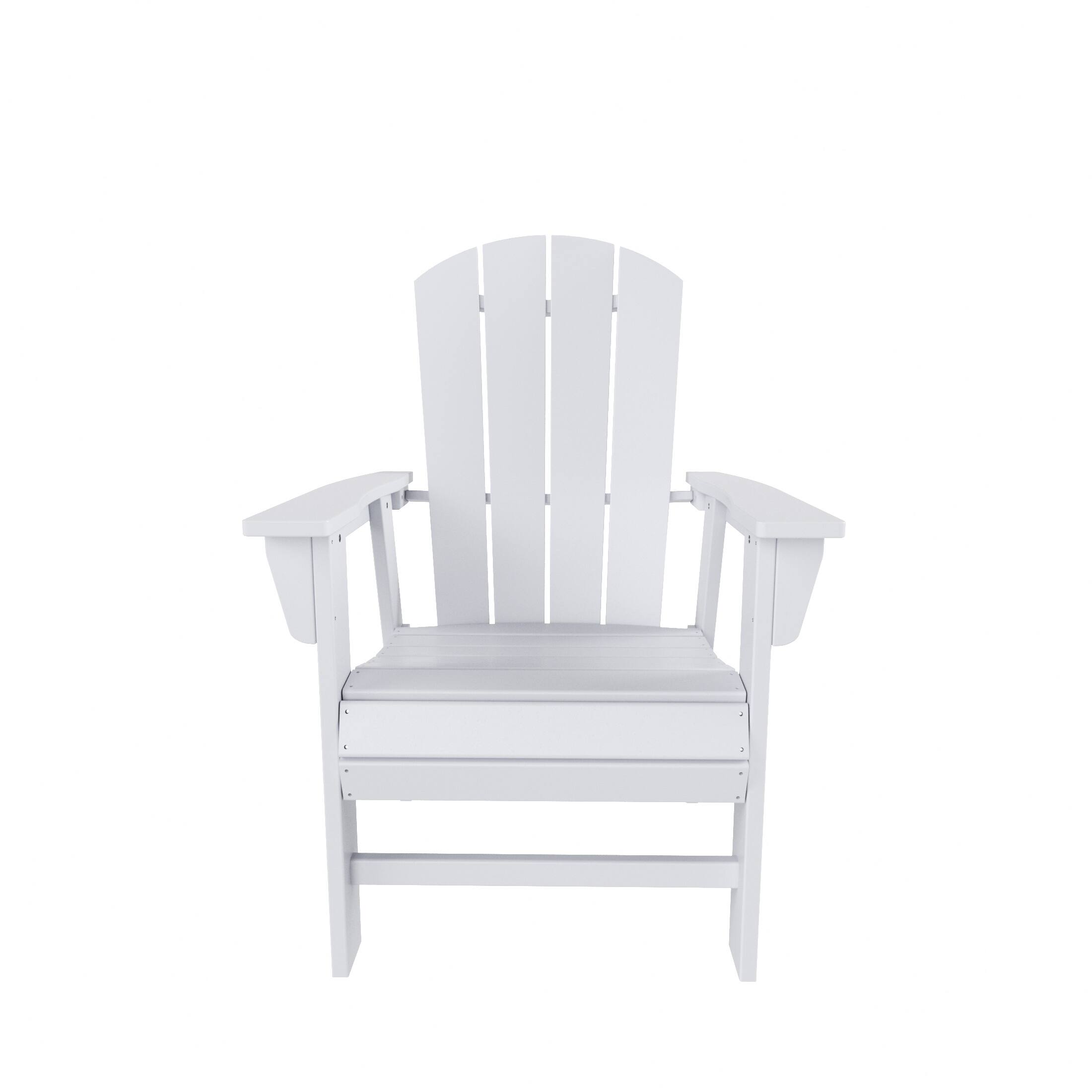 Left. WestinTrends - WestinTrends Malibu Outdoor Patio HDPE Plastic Adirondack Dining Chair - White.