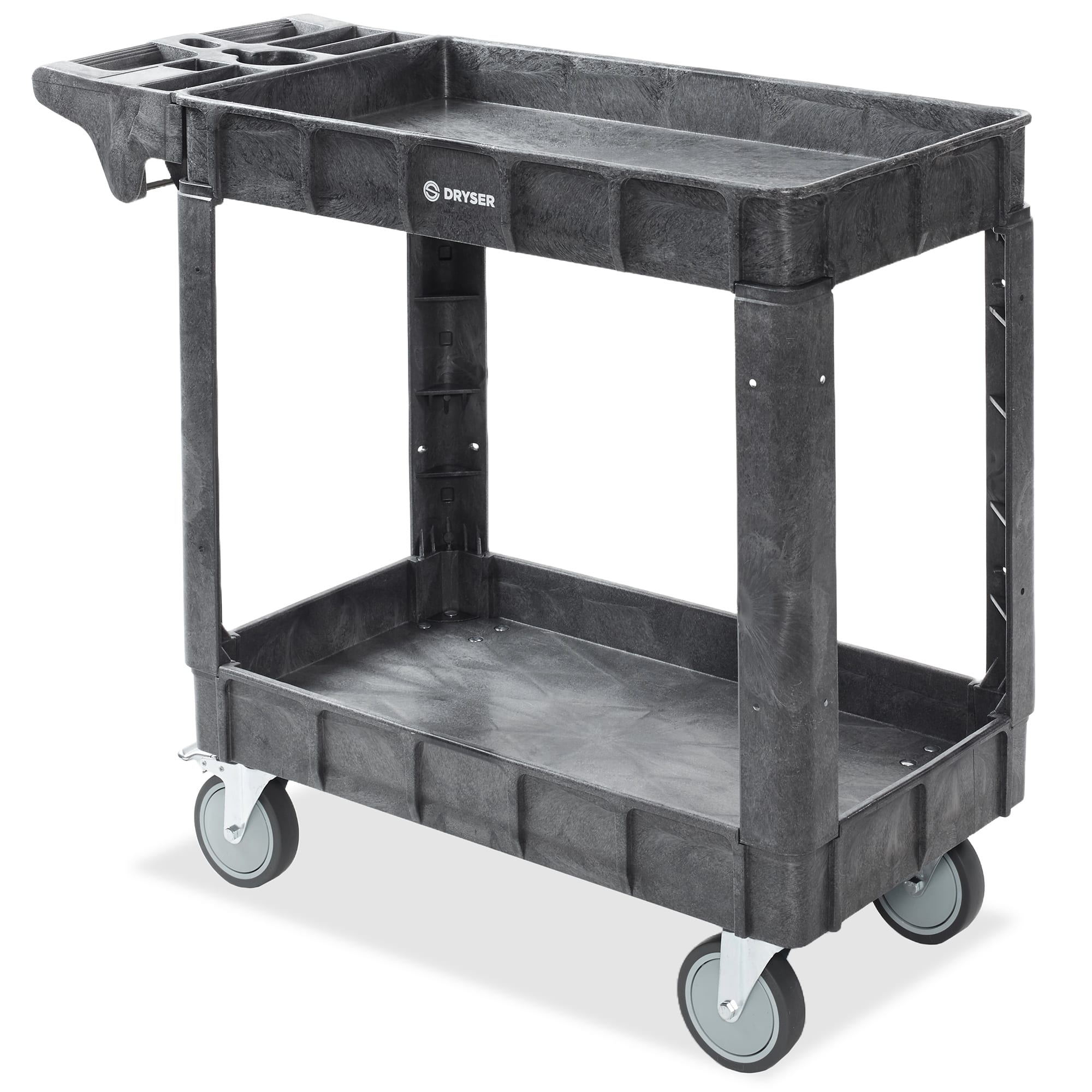 Dryser - Utility Service Cart with Tiers - 550 -lb Capacity - 5-in Wheels - Black