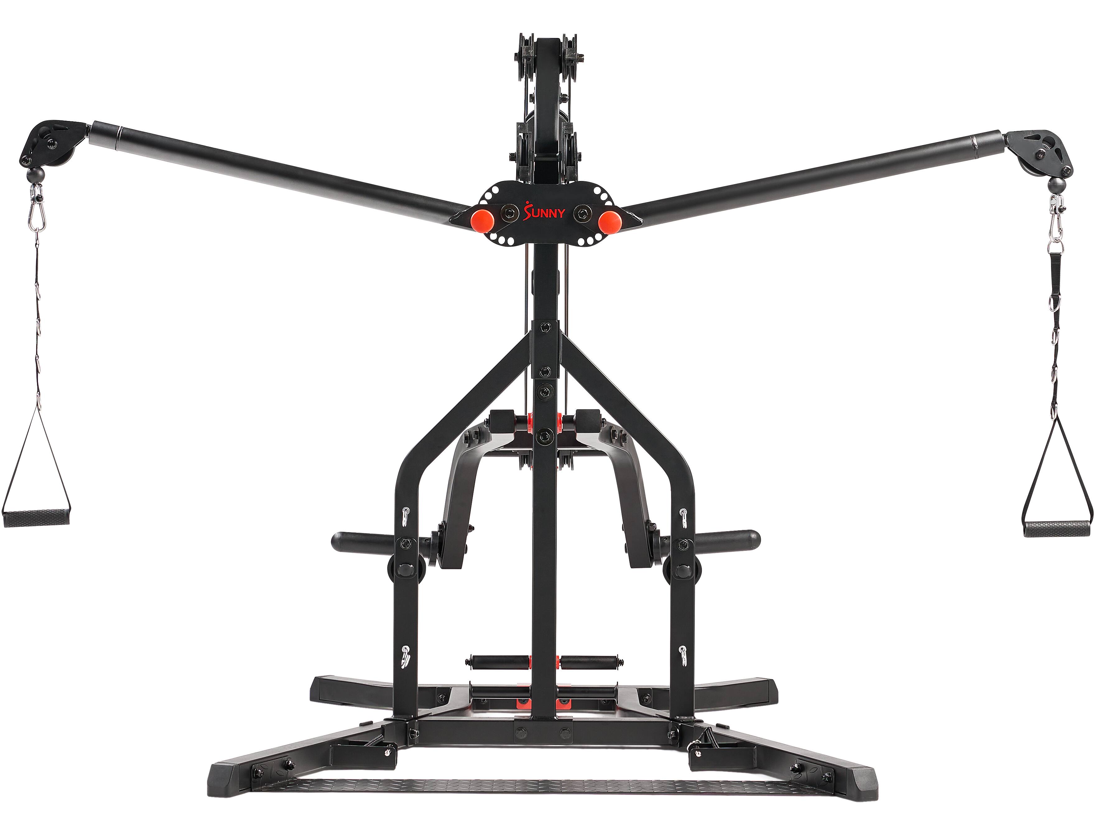 Back. Sunny Health & Fitness - Multifunctional Strength Training Home Gym - Black.