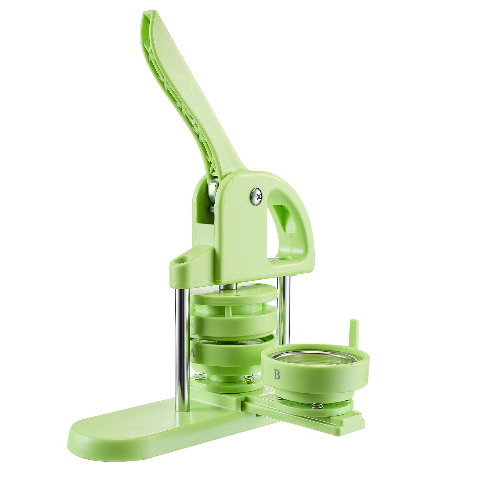 Alt View 5. VEVOR - Button Maker Machine, 1.26/2.28 inch 2-in-1, Plastic Pin Maker with 200 pcs Button Parts, Circle Cutter and Magic Book - Green.