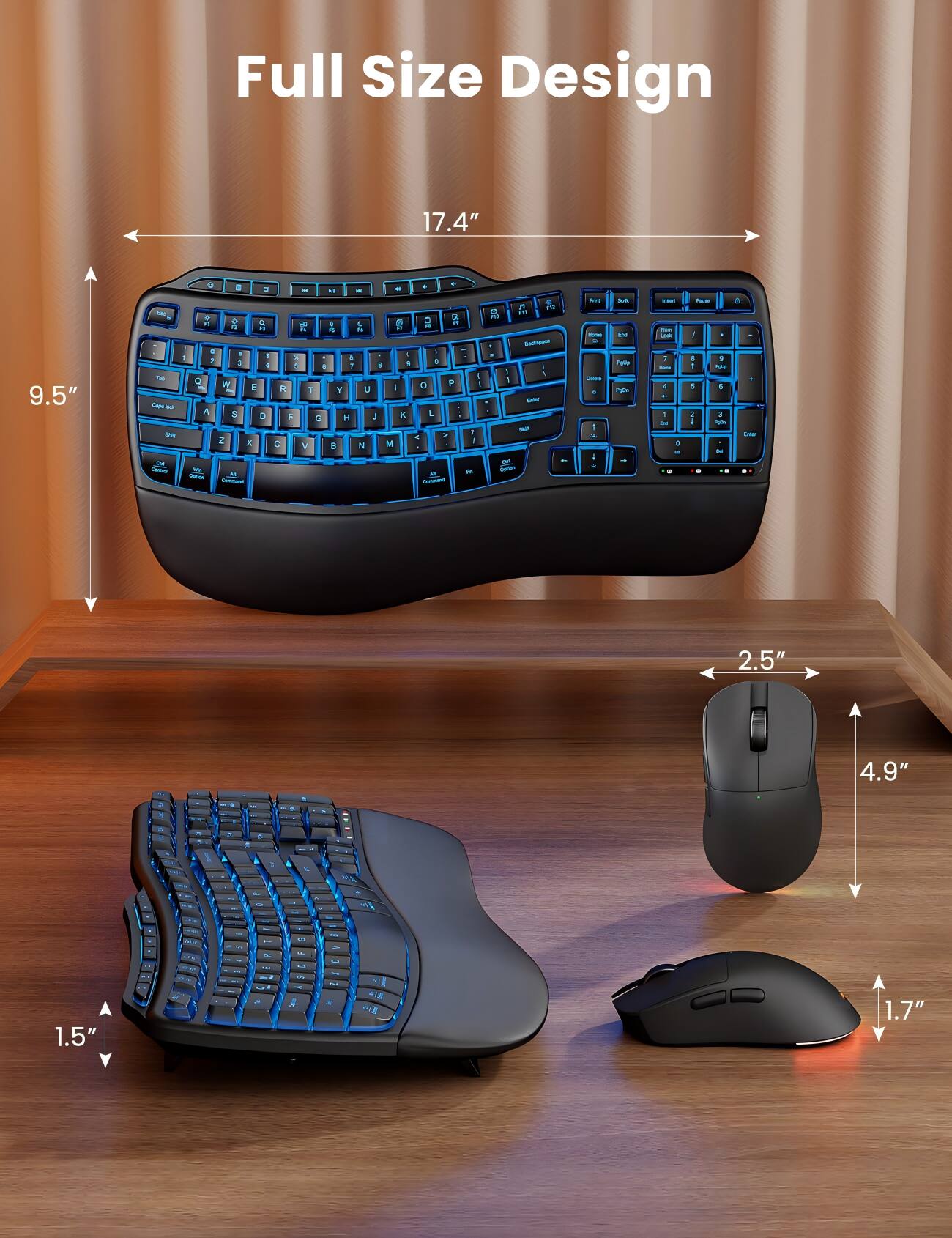 Full Size Design  
17.4"  
9.5"  
2.5"  
4.9"  
1.5"  
1.7"