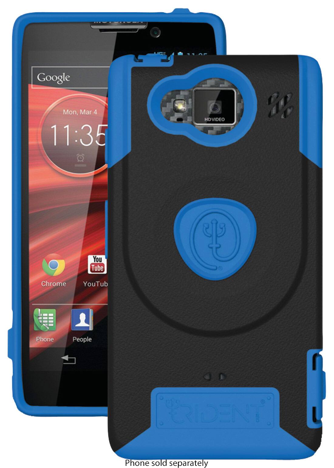 Front. Trident - Aegis Case for Motorola DROID RAZR MAXX HD Cell Phones - Blue.