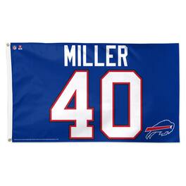 WinCraft - Von Miller Buffalo Bills 3' x 5' Deluxe Single-Sided Player Flag - Multicolor