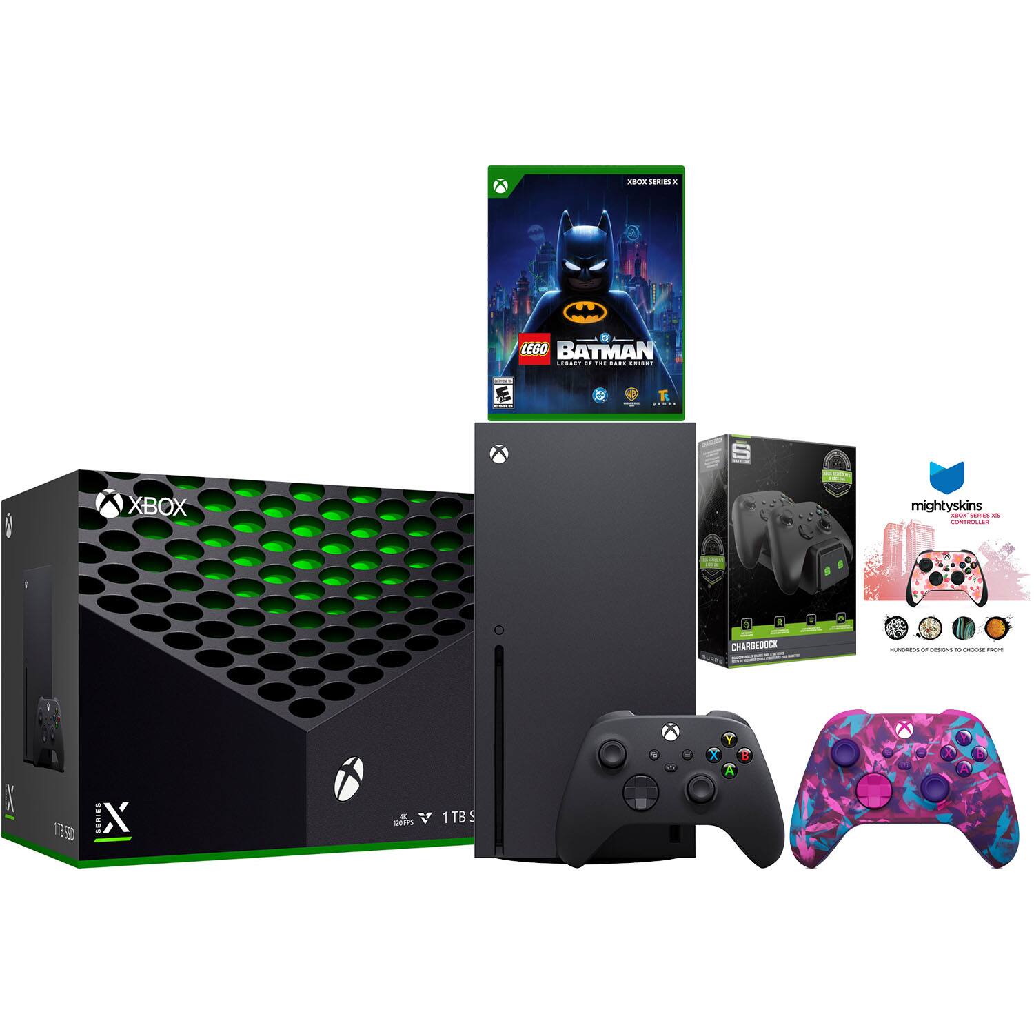 XBOX SERIES X  
LEGO BATMAN  
LEAGUE OF BATMAN  
mightyskins  
CHARGEDOCK