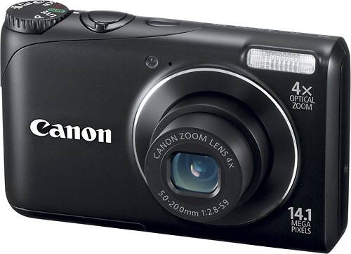 Best Buy: Canon PowerShot A2200 14.1-Megapixel Digital Camera Black ...