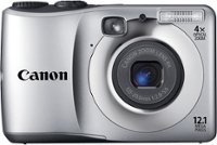 Front Standard. Canon - PowerShot A1200 12.1-Megapixel Digital Camera - Silver.
