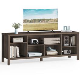 Songmics Home - TV Stand for TVs up to 70 Inches, TV Cabinet with Storage Shelves, TV Console Table, Easy to Assemble - Chestnut Brown