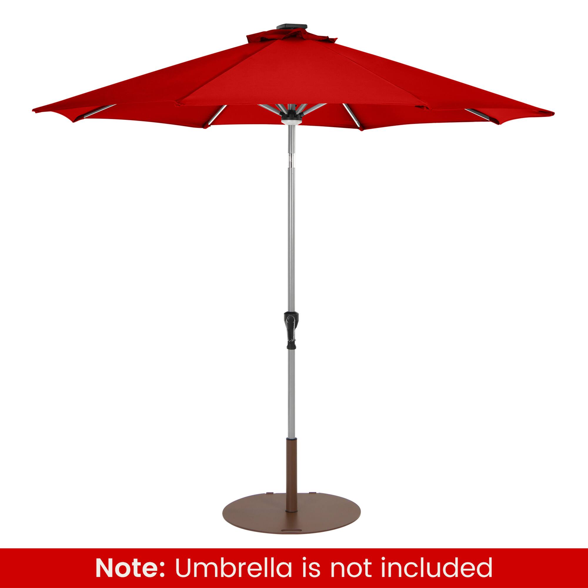 Note: Umbrella is not included