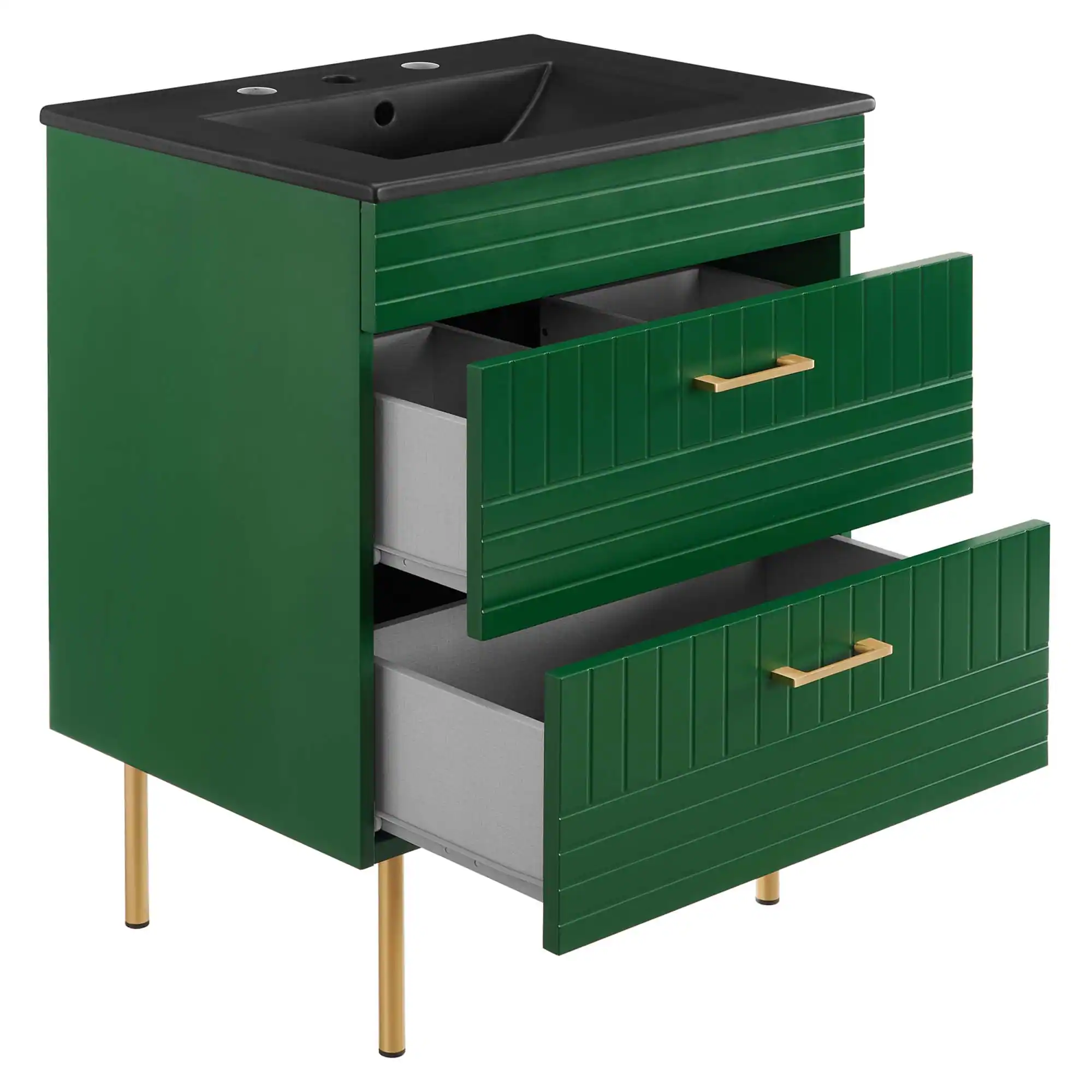 Alt View 1. Modway - Daybreak Bathroom Vanity Basin Included by Modway - Green Black.