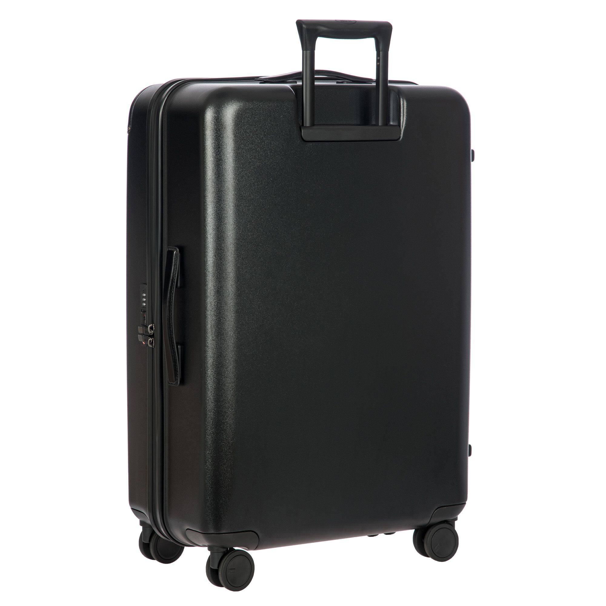 Left. Bric's - Amalfi Hardside 30" Checked Spinner Luggage - Black/Black.