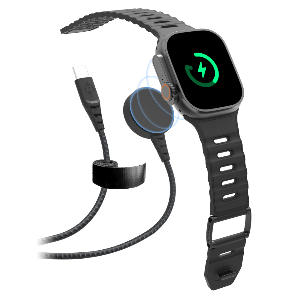 Alt View 6. Itskins - ITSKINS - Hybrid Smartwatch Magnetic Pod to USB C Cable - Black - Black.