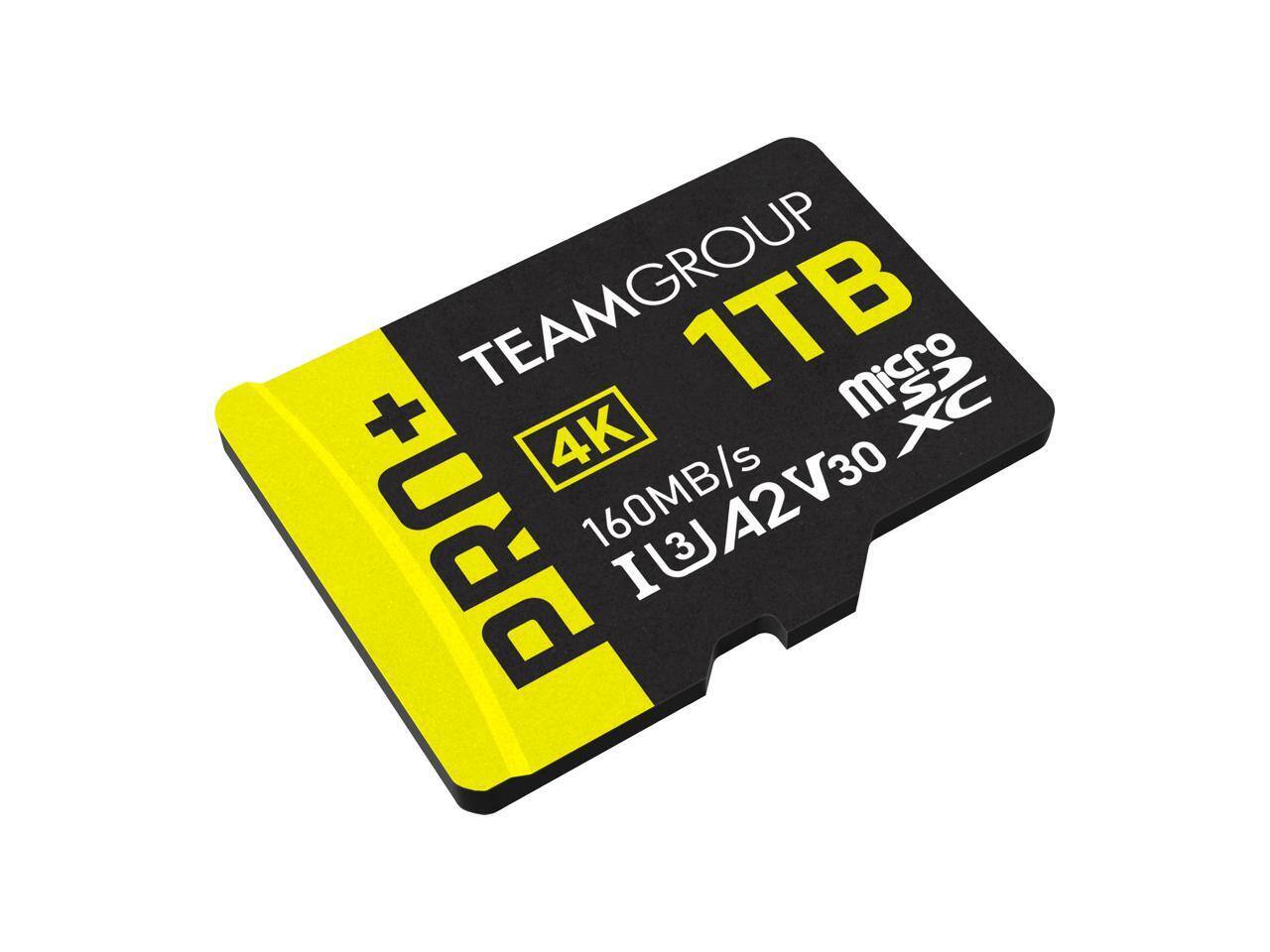 TEAMGROUP  
1TB  
PRO+  
4K  
160MB/s  
13A2V30  
MicroSDXC  
U3  
XC