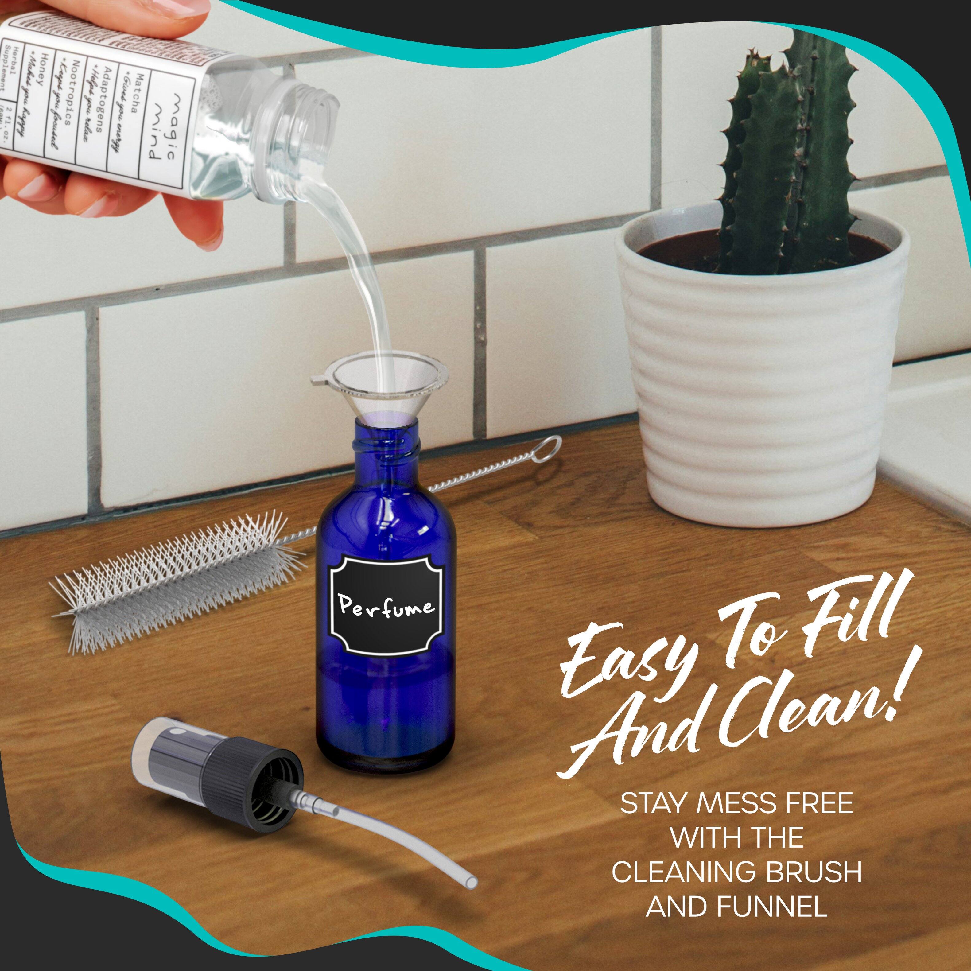 Easy To Fill And Clean!  
Stay Mess Free With The Cleaning Brush And Funnel