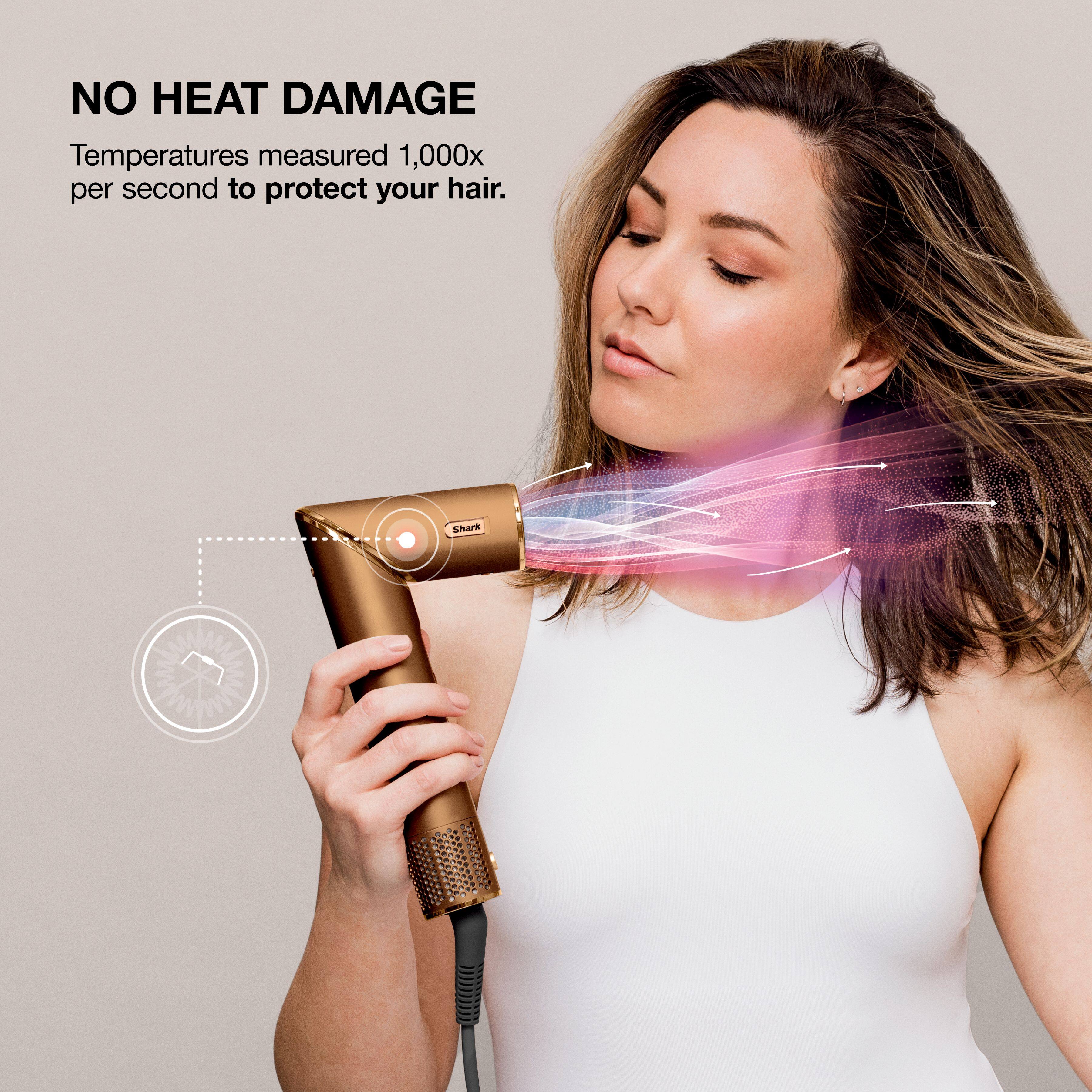 NO HEAT DAMAGE  
Temperatures measured 1,000x per second to protect your hair.