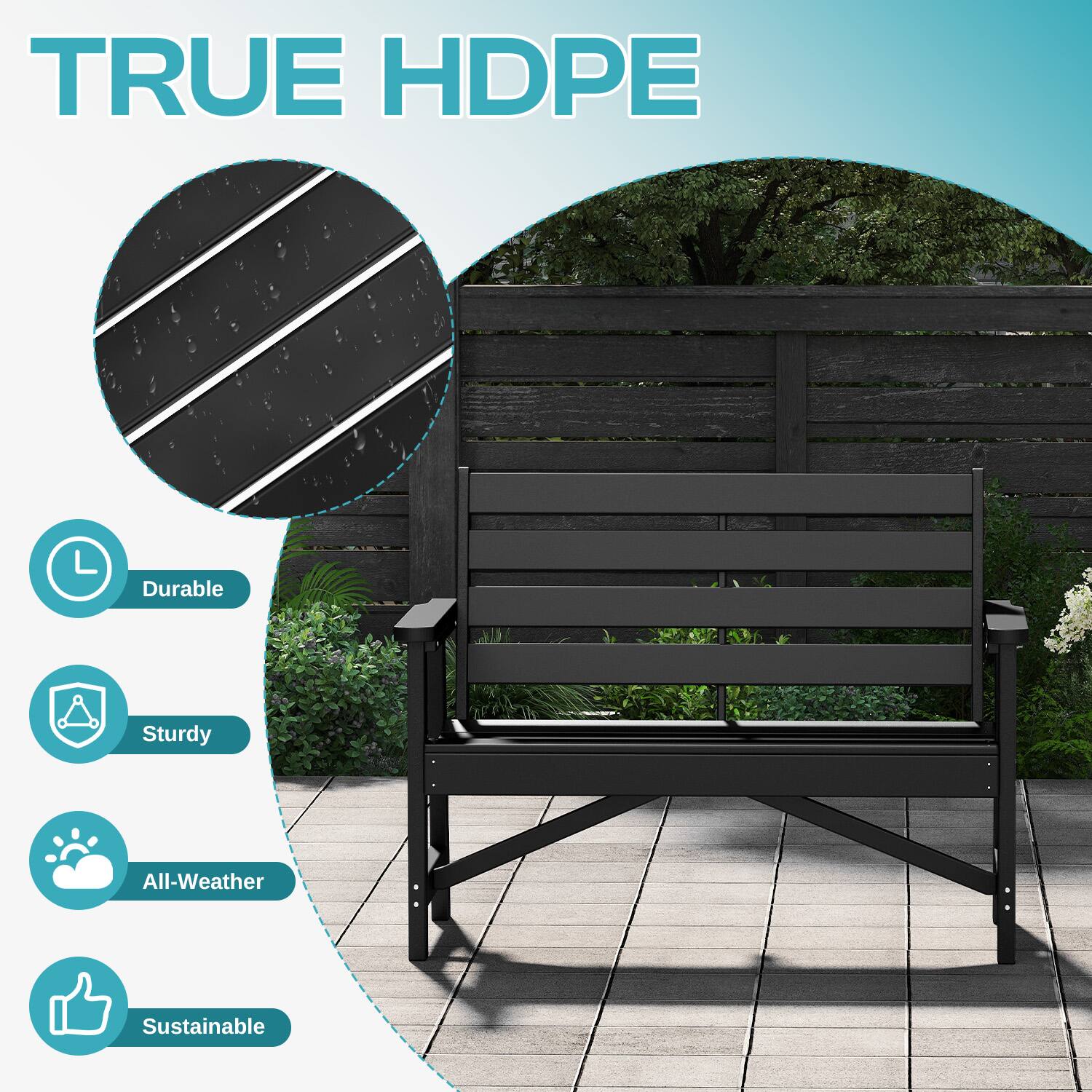 TRUE HDPE

- Durable
- Sturdy
- All-Weather
- Sustainable