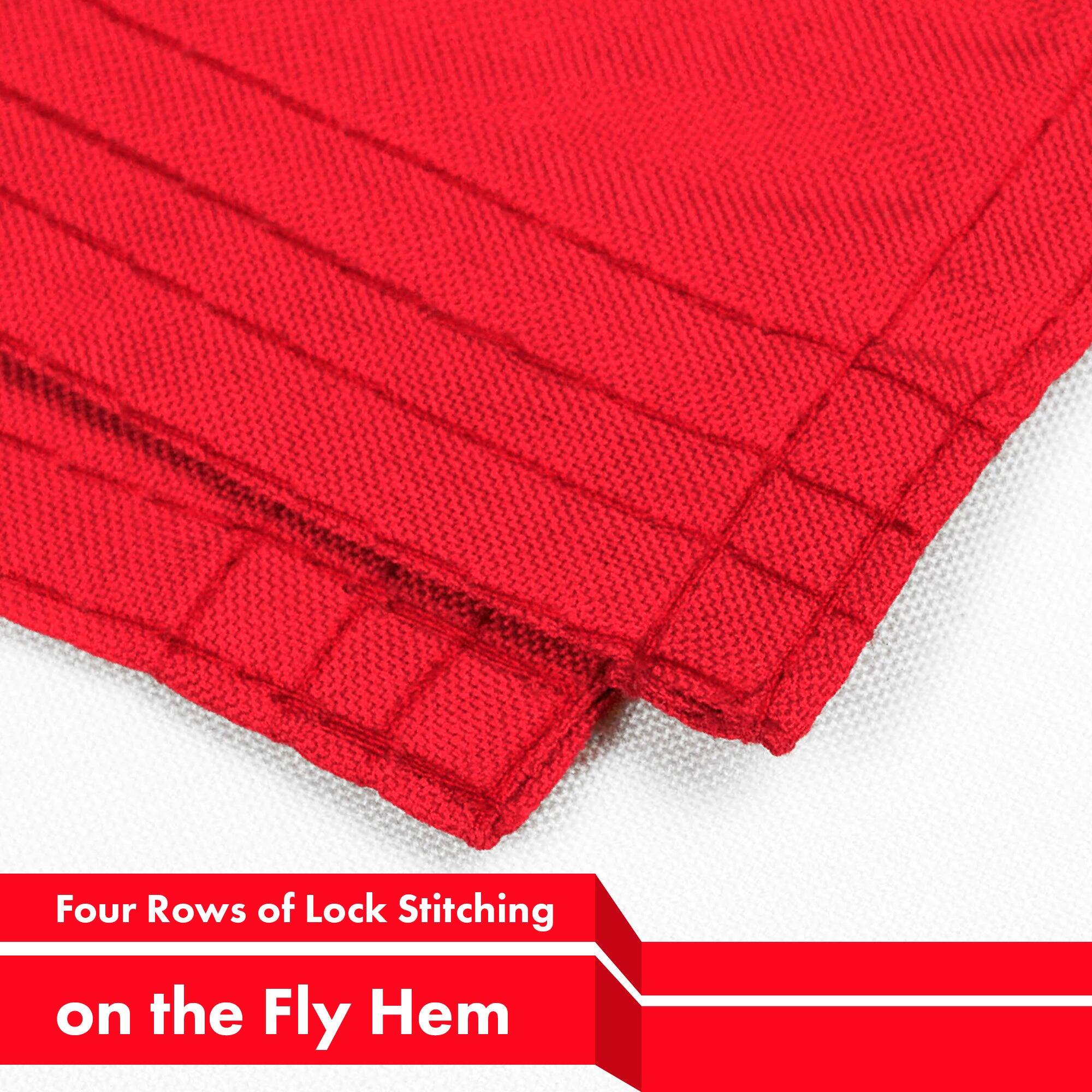 Four Rows of Lock Stitching on the Fly Hem