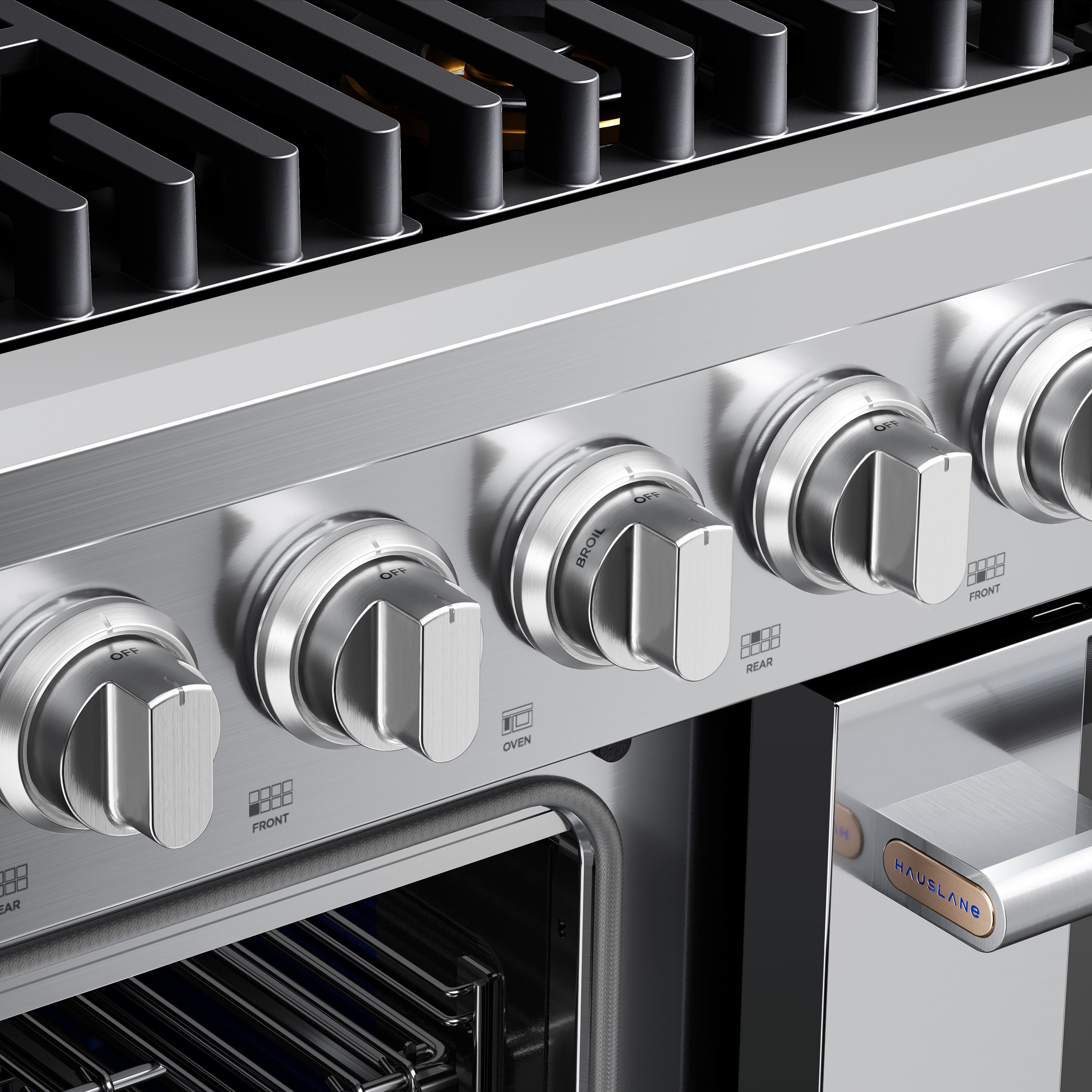 Hauslane HausPro 48 in. 8 Burners (20,000 BTU) Freestanding Dual