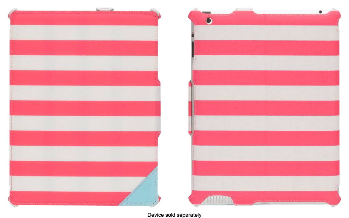 Front. Griffin - Cabana Journal Folio Case for Apple® iPad® 2, iPad 3rd Generation and iPad with Retina - Pink/Turquoise/White.