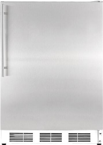 Front Standard. Summit - 5.5 Cu. Ft. Compact Refrigerator - Stainless-Steel.