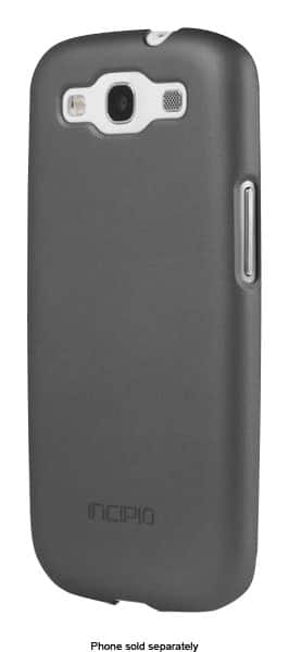 Front. Incipio - feather Ultralight Hard Shell Case for Samsung Galaxy S III Cell Phones - Iridescent Gray.
