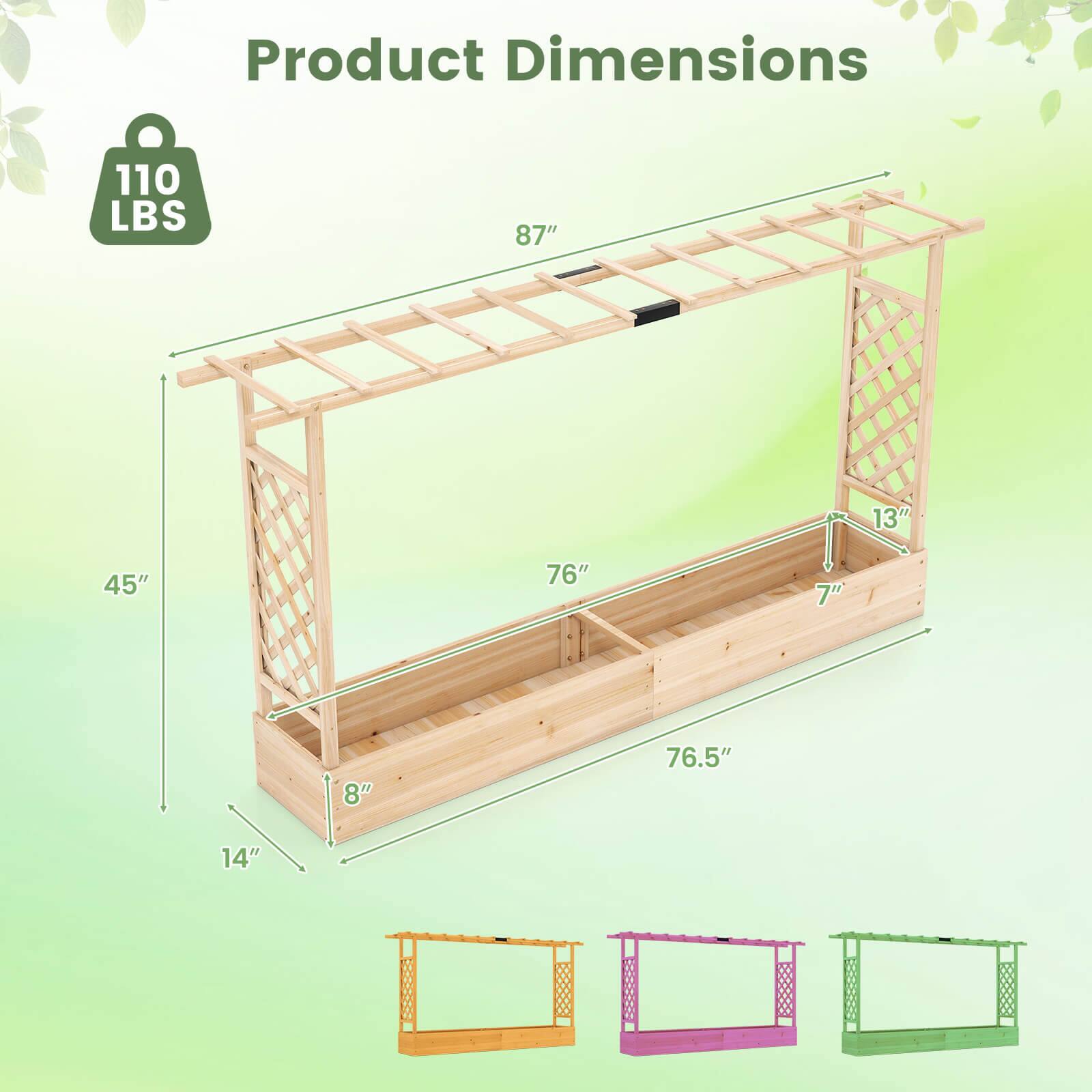 Product Dimensions: 110 LBS, 87", 13", 45", 76", 7", 8", 76.5", 14"