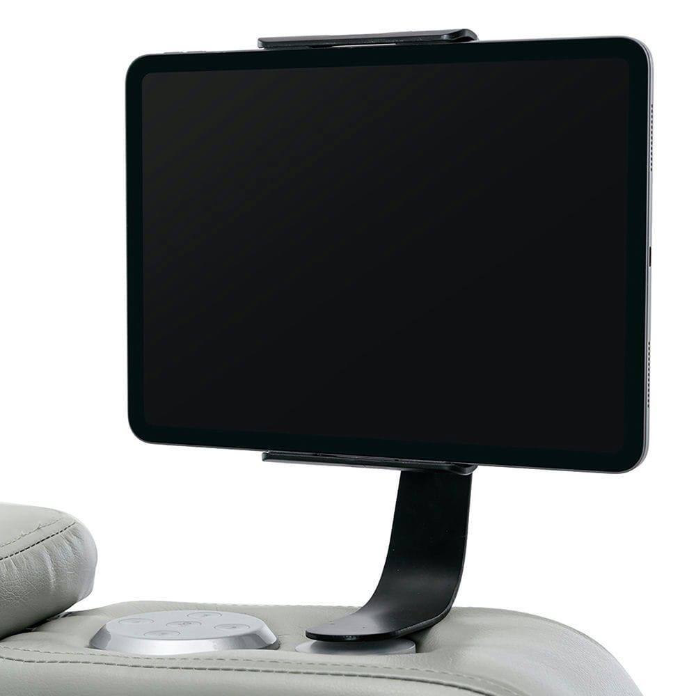 Alt View 2. Kadyn - Power Motion Electric Recliner with USB Port, Hidden Arm Storage, Cup Holder & Bluetooth Speaker - Gray.