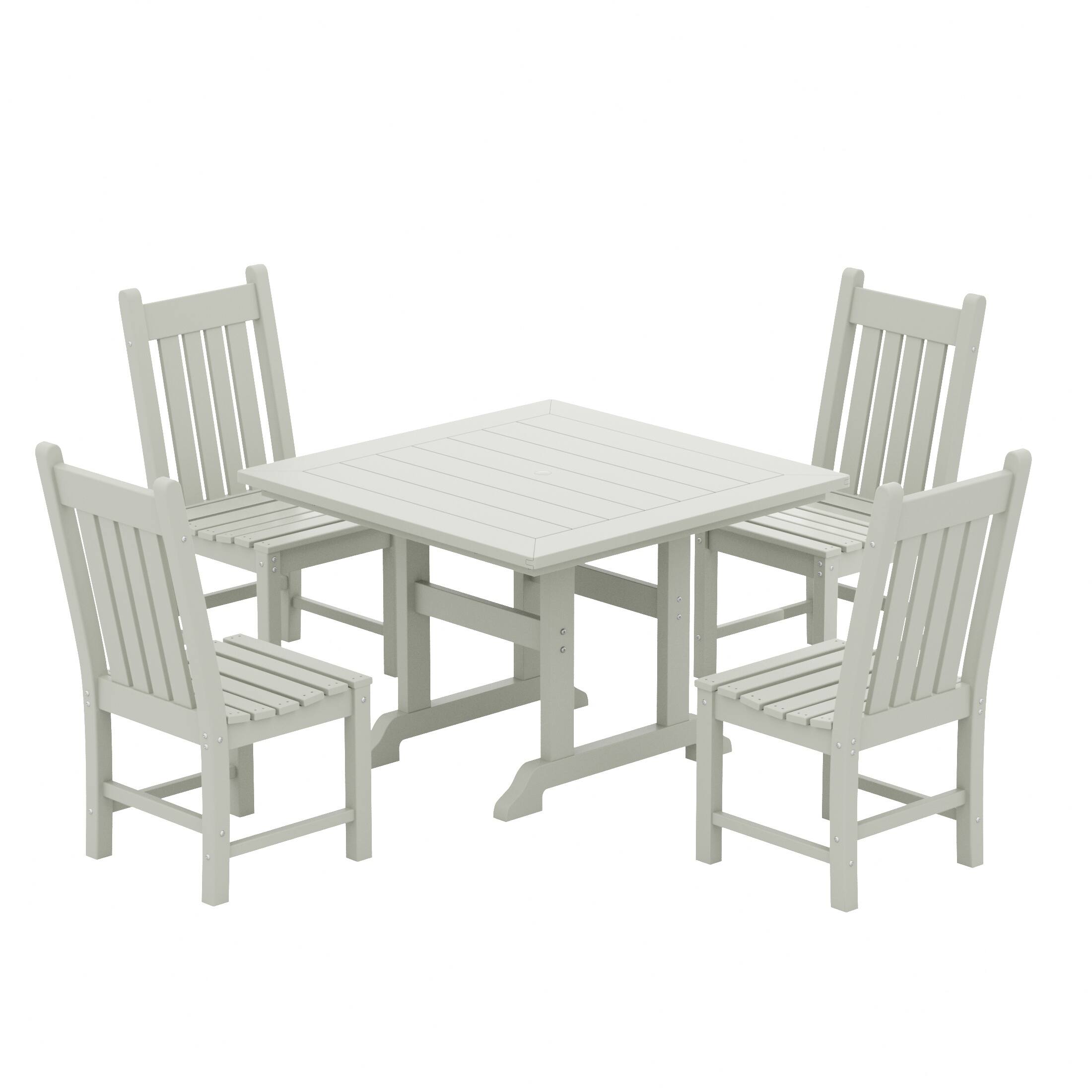 Front. WestinTrends - WestinTrends Malibu 5 Piece Outdoor Patio Dining Set Outdoor Square Table and Chair Set - Sand.