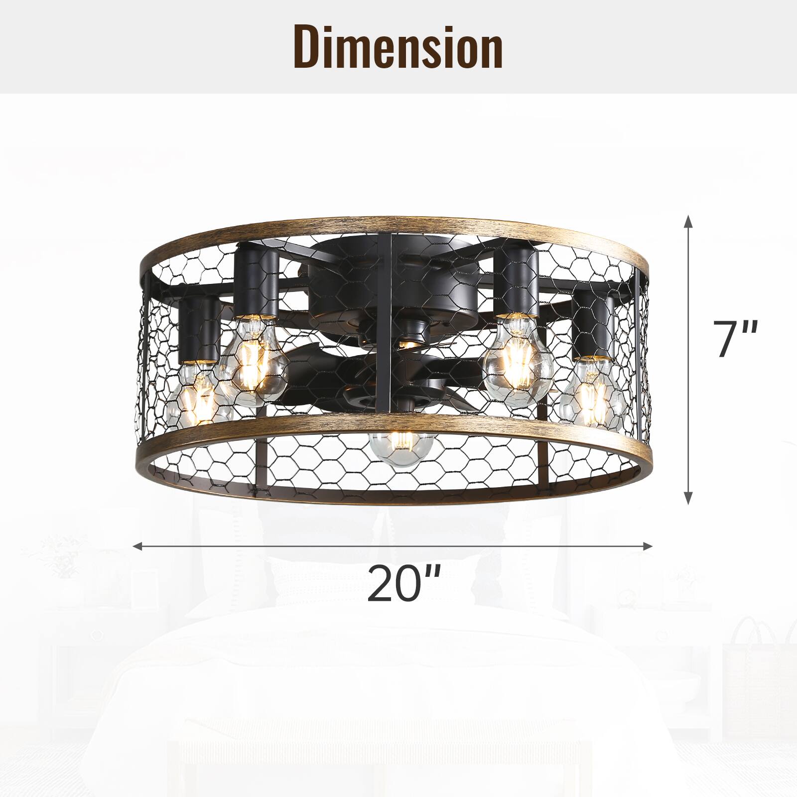 Dimension  
20"  
7"